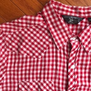 Salt Valley Shirts - Red and white check pearl snap button down Salt Valley Shirts - Red and white check pearl snap button down